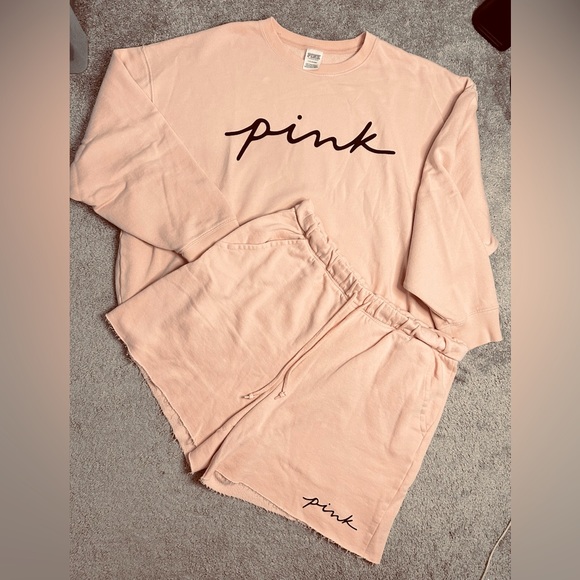 PINK Victoria's Secret Tops - Pink Victoria Secret Tracksuit Set